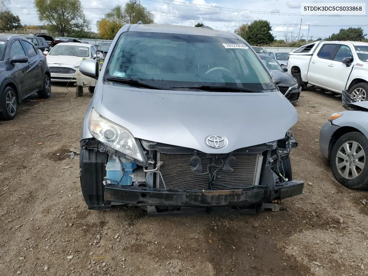 2012 Toyota Sienna Xle VIN: 5TDDK3DC5CS033868 Lot: 74727814