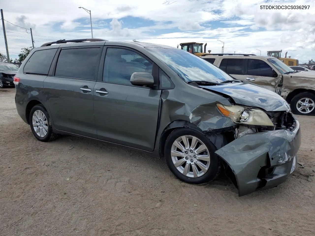 2012 Toyota Sienna Xle VIN: 5TDDK3DC3CS036297 Lot: 74731774