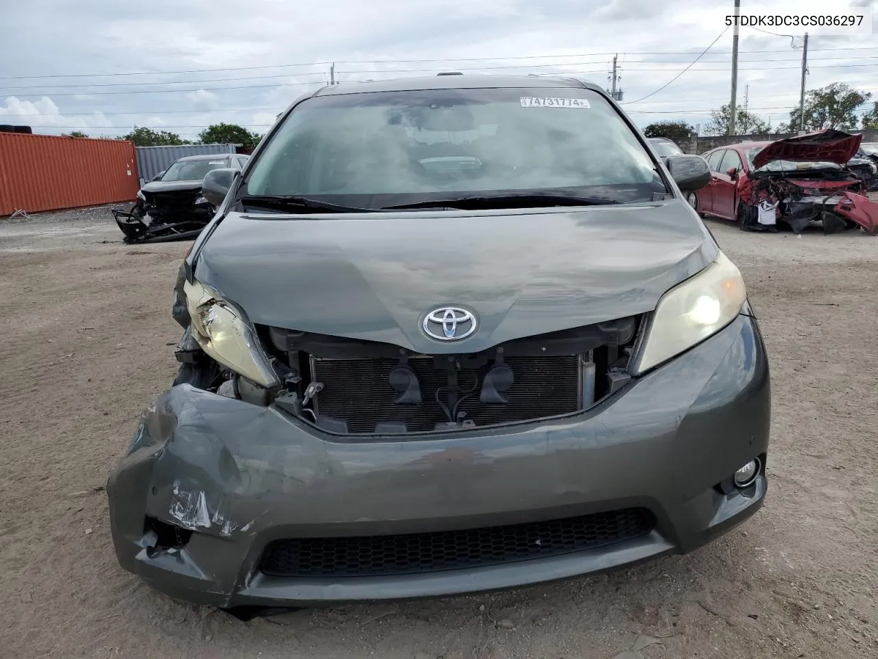 2012 Toyota Sienna Xle VIN: 5TDDK3DC3CS036297 Lot: 74731774