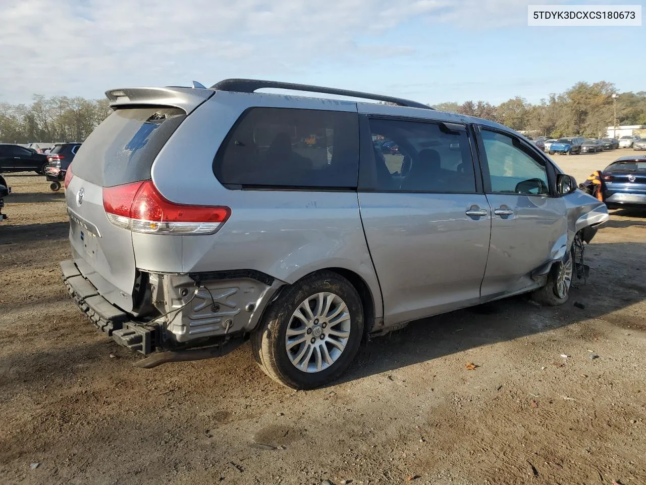 2012 Toyota Sienna Xle VIN: 5TDYK3DCXCS180673 Lot: 75035294