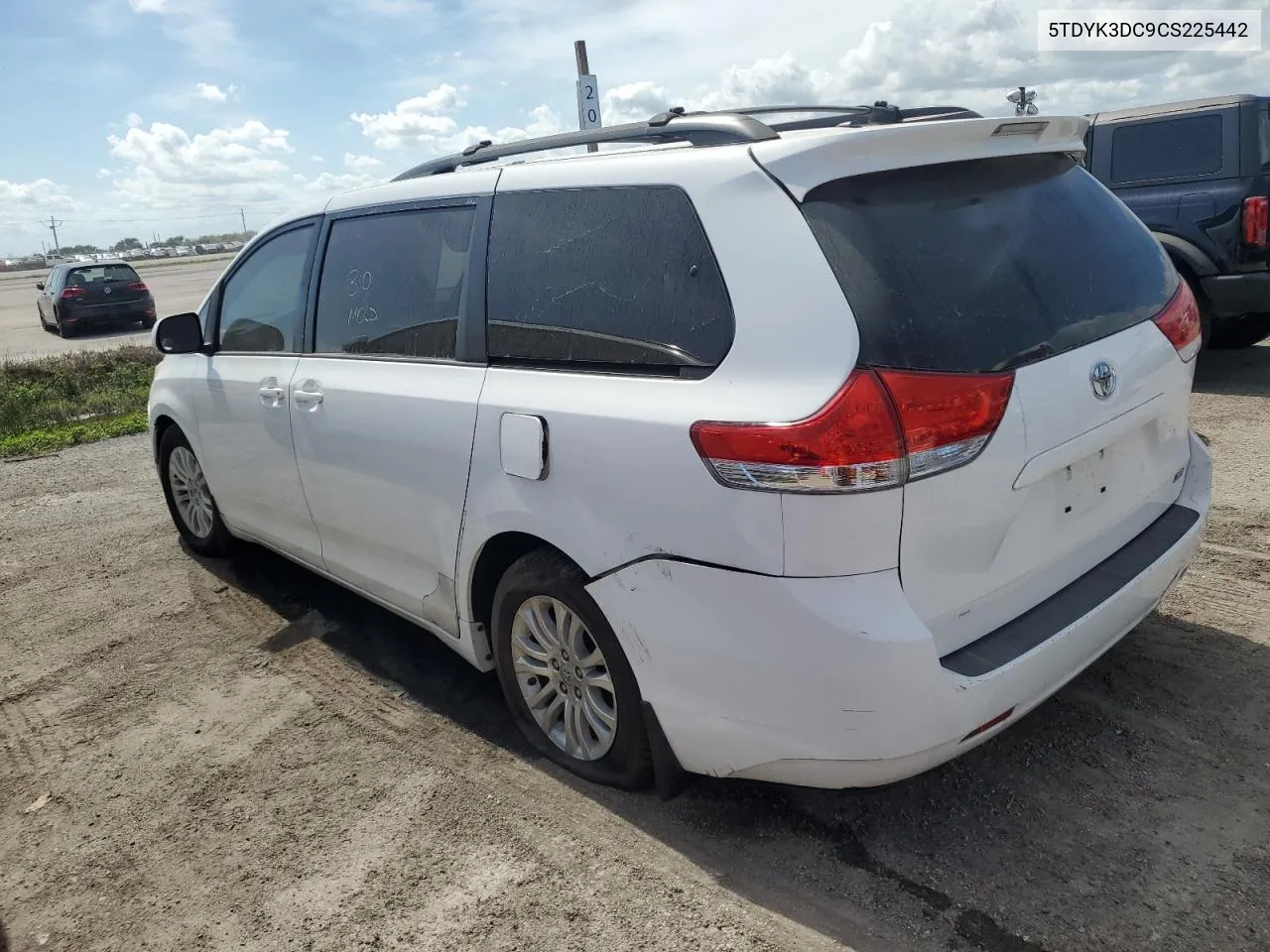 2012 Toyota Sienna Xle VIN: 5TDYK3DC9CS225442 Lot: 75071964