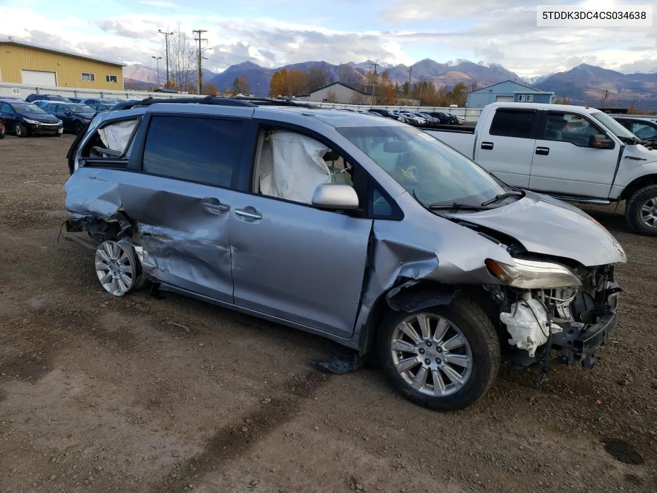 2012 Toyota Sienna Xle VIN: 5TDDK3DC4CS034638 Lot: 75182384