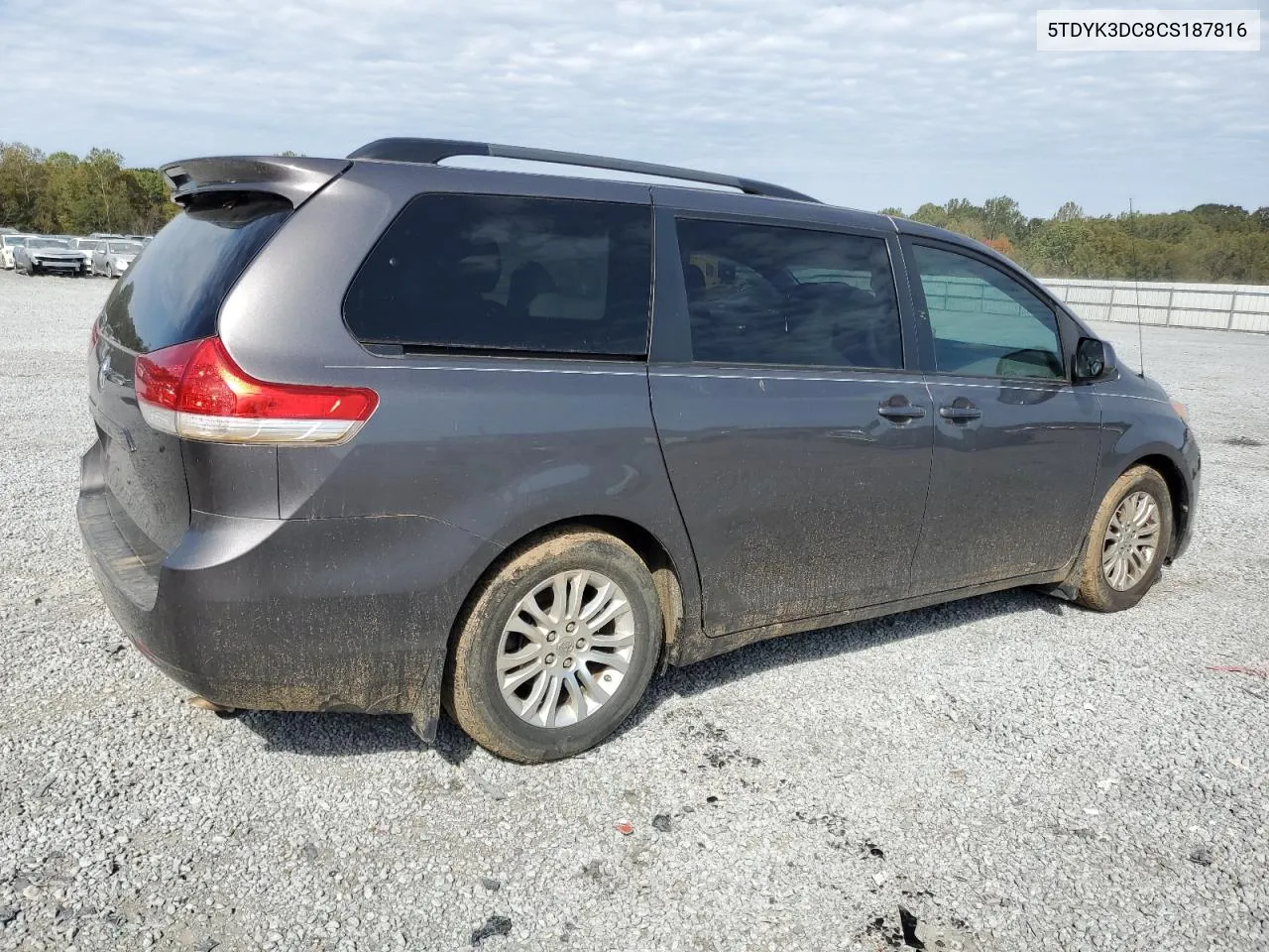 2012 Toyota Sienna Xle VIN: 5TDYK3DC8CS187816 Lot: 75478394