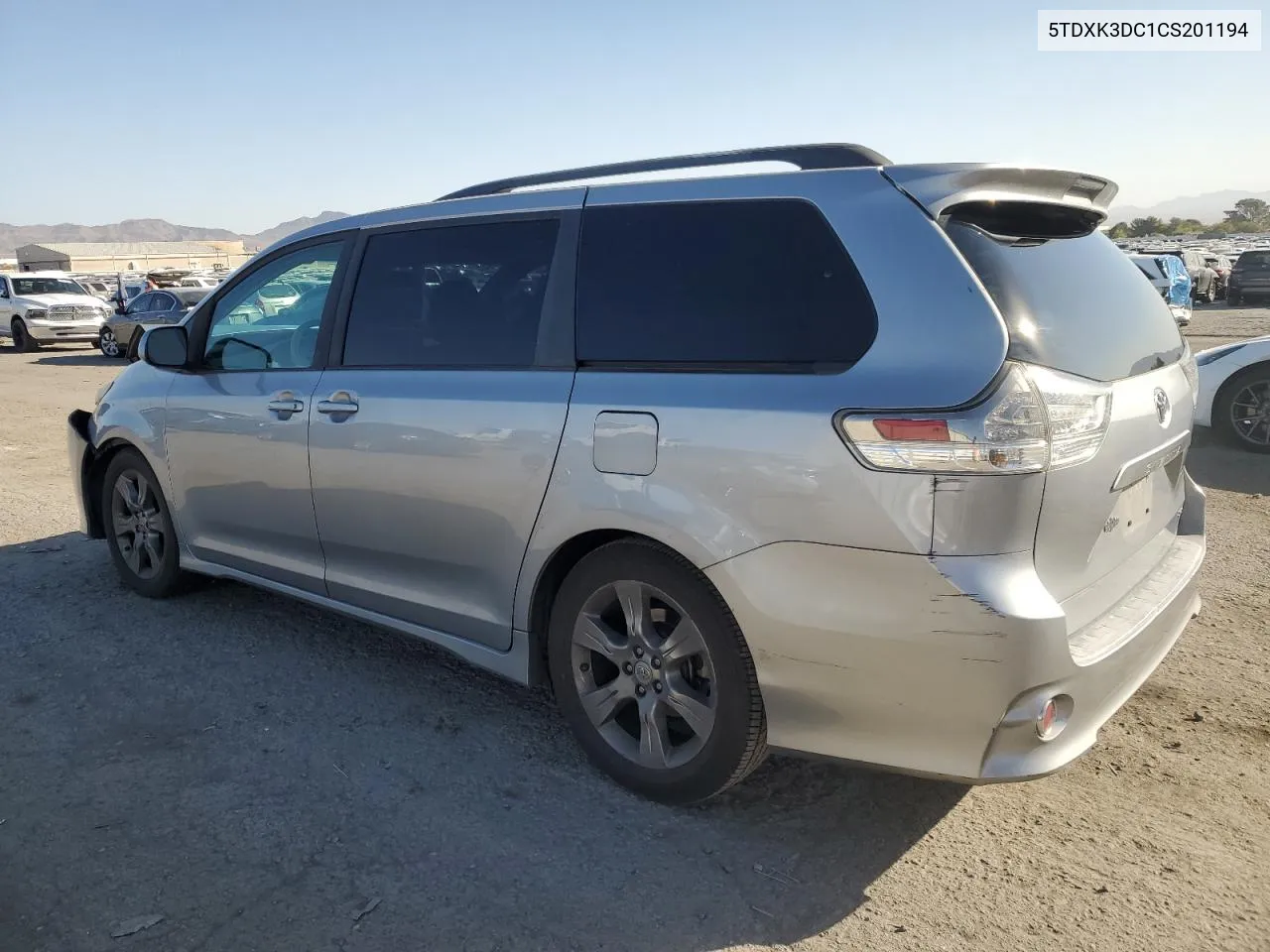 2012 Toyota Sienna Sport VIN: 5TDXK3DC1CS201194 Lot: 76022914