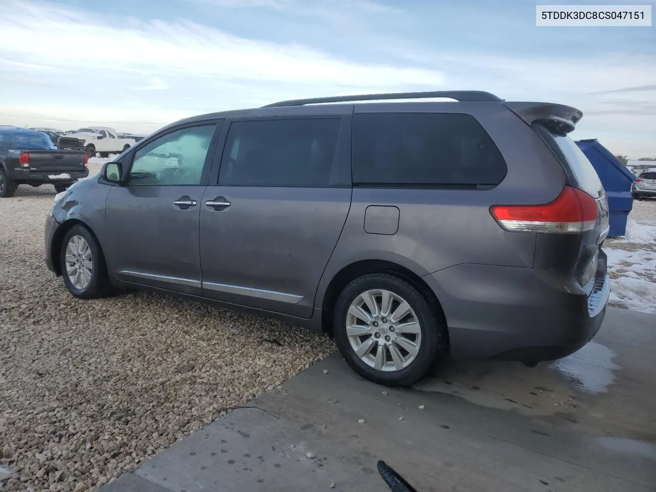 2012 Toyota Sienna Xle VIN: 5TDDK3DC8CS047151 Lot: 76190144