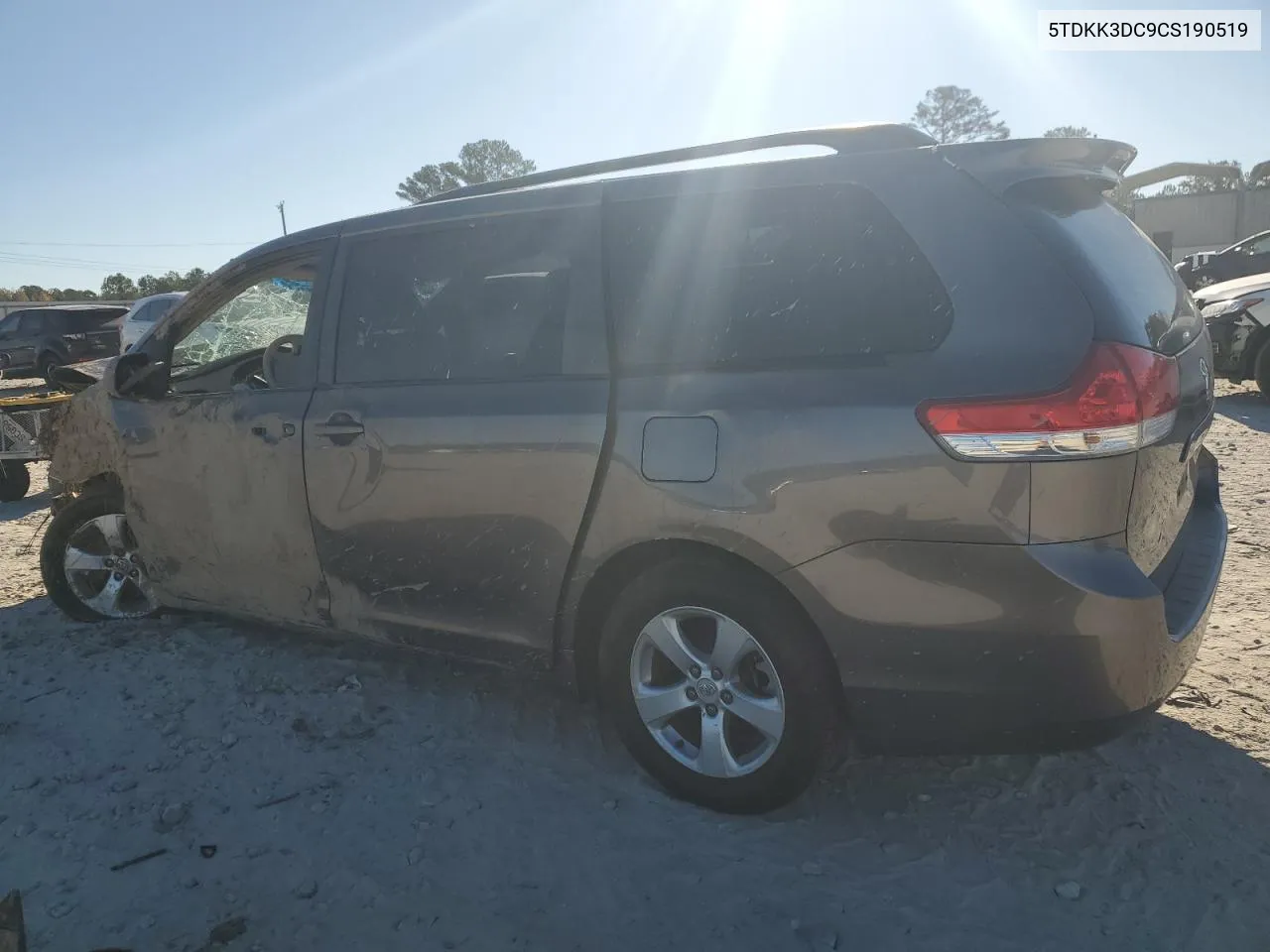 2012 Toyota Sienna Le VIN: 5TDKK3DC9CS190519 Lot: 76411744