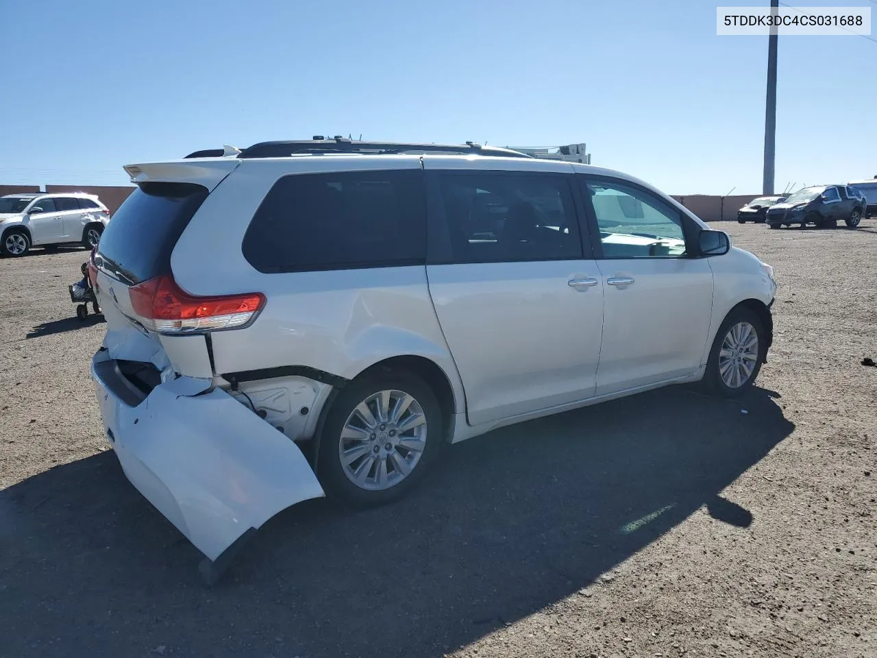 2012 Toyota Sienna Xle VIN: 5TDDK3DC4CS031688 Lot: 76948494