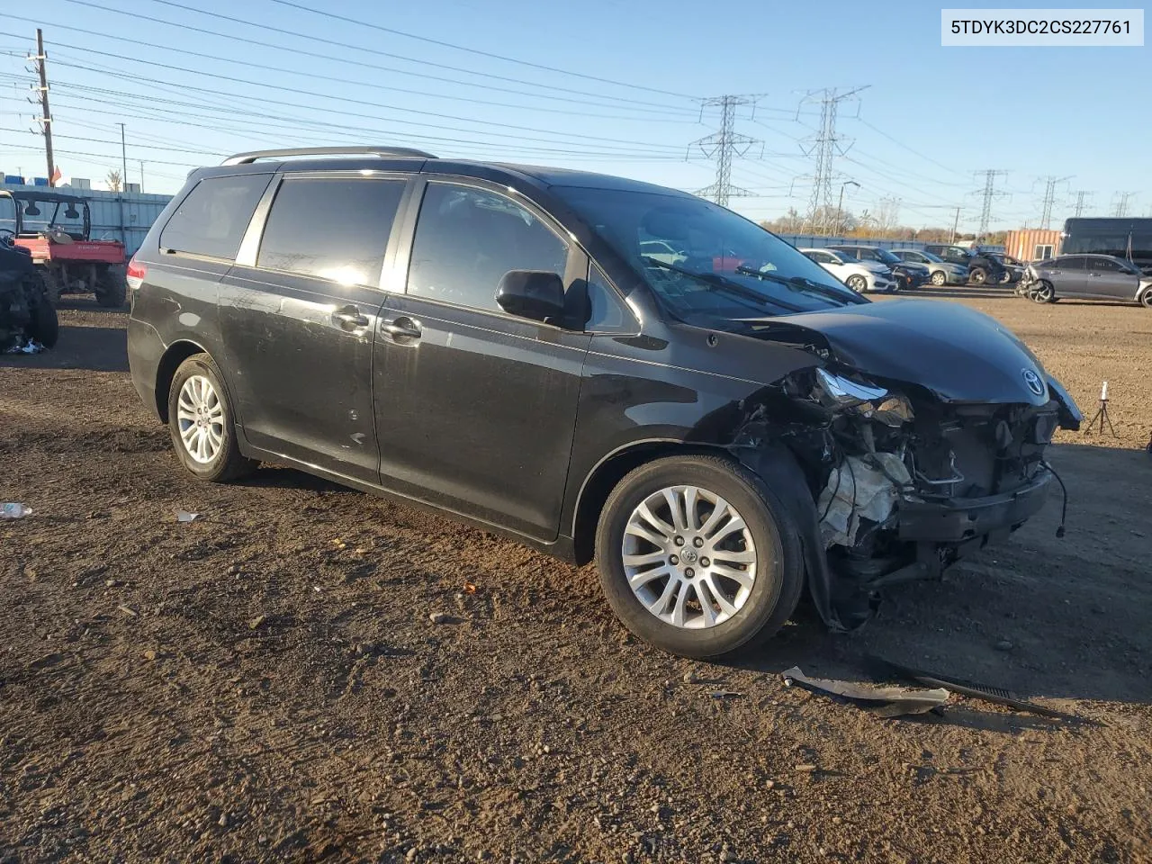 5TDYK3DC2CS227761 2012 Toyota Sienna Xle