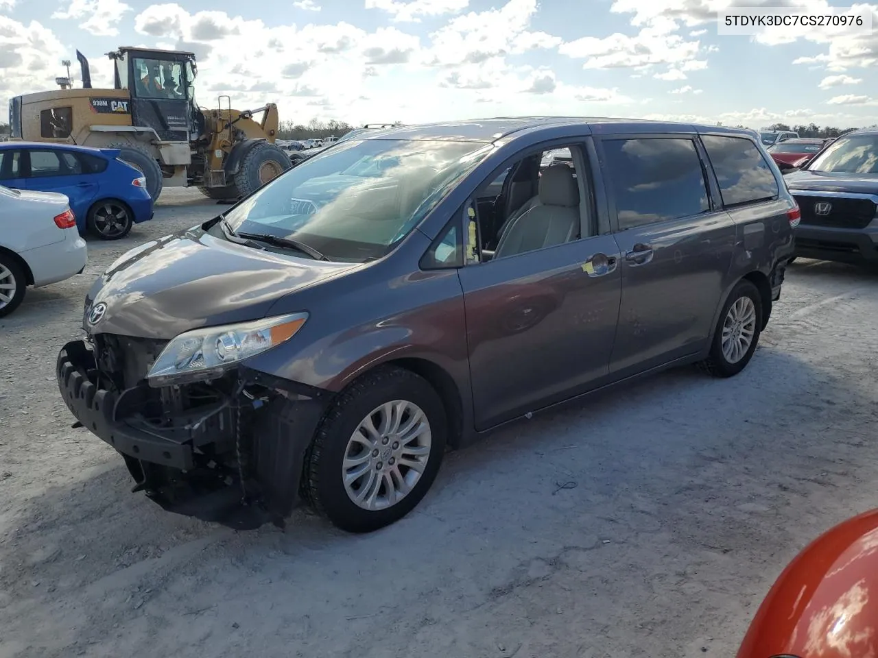 2012 Toyota Sienna Xle VIN: 5TDYK3DC7CS270976 Lot: 78170134