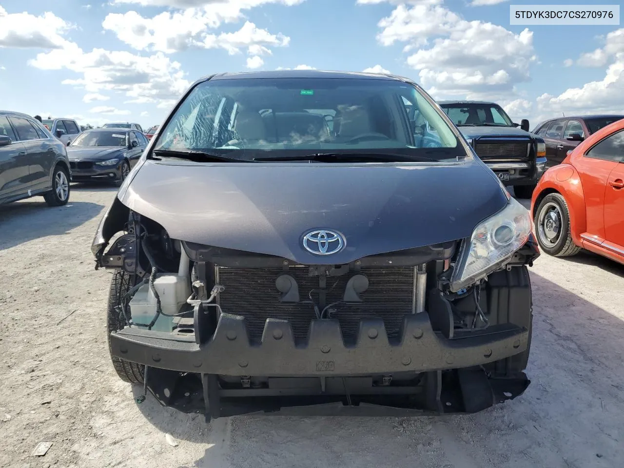 2012 Toyota Sienna Xle VIN: 5TDYK3DC7CS270976 Lot: 78170134