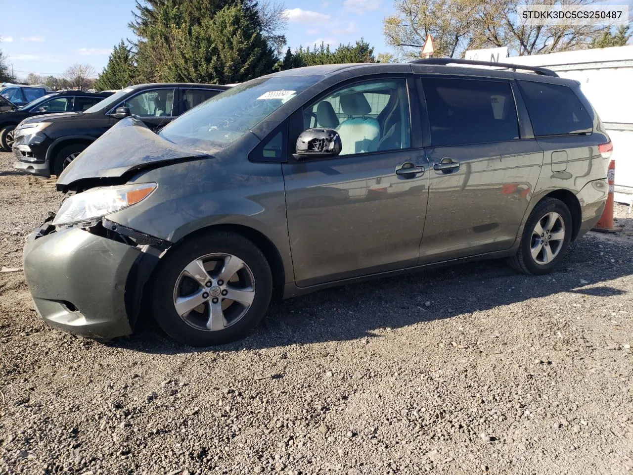 2012 Toyota Sienna Le VIN: 5TDKK3DC5CS250487 Lot: 78686884