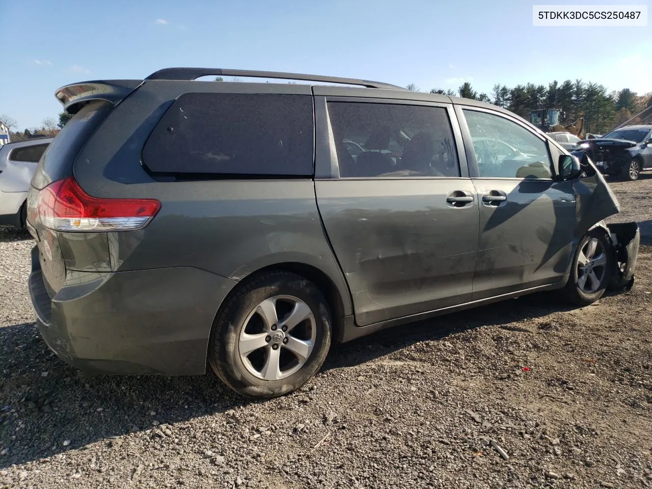 2012 Toyota Sienna Le VIN: 5TDKK3DC5CS250487 Lot: 78686884