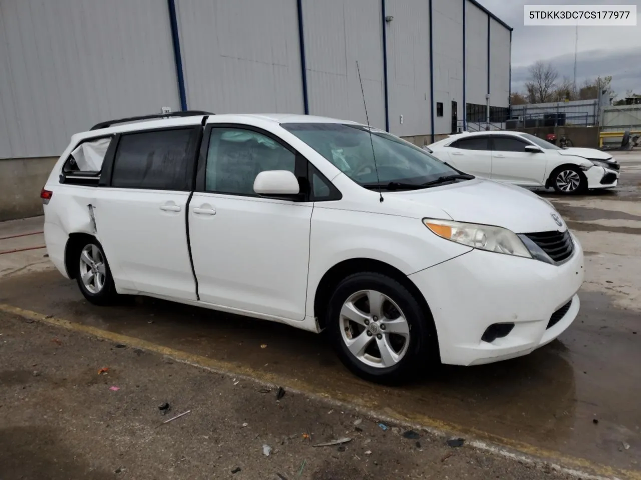 2012 Toyota Sienna Le VIN: 5TDKK3DC7CS177977 Lot: 78804634