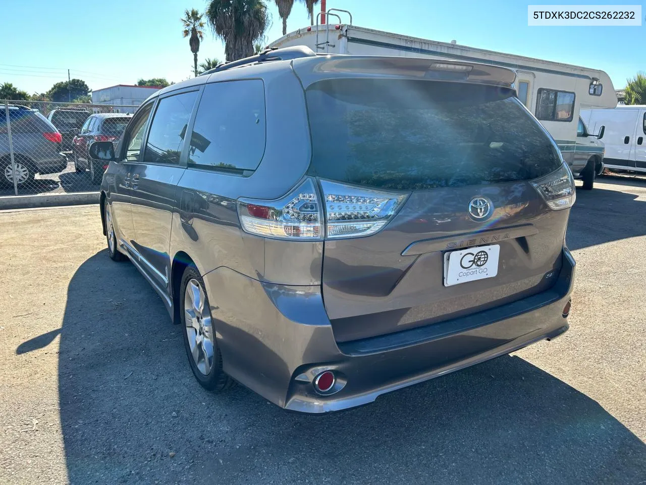 2012 Toyota Sienna Sport VIN: 5TDXK3DC2CS262232 Lot: 79125994