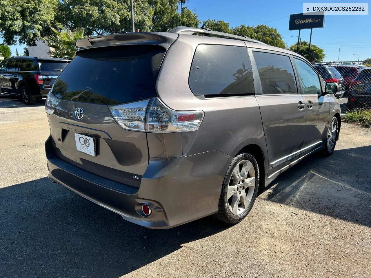 2012 Toyota Sienna Sport VIN: 5TDXK3DC2CS262232 Lot: 79125994