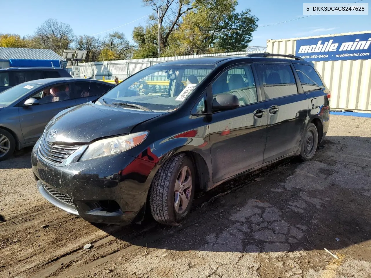 2012 Toyota Sienna Le VIN: 5TDKK3DC4CS247628 Lot: 79175754