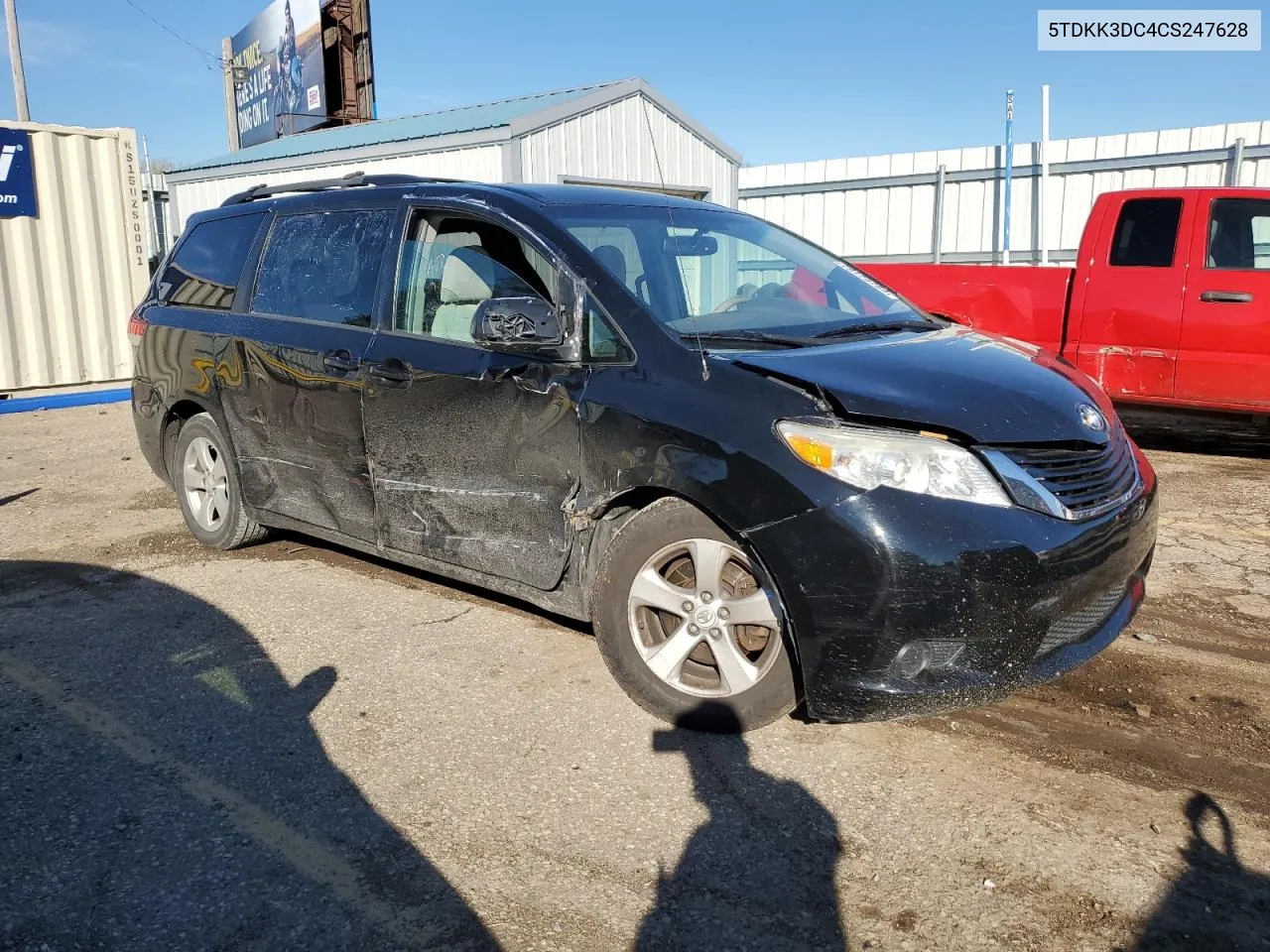 2012 Toyota Sienna Le VIN: 5TDKK3DC4CS247628 Lot: 79175754