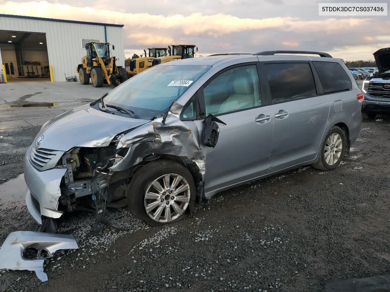 2012 Toyota Sienna Xle VIN: 5TDDK3DC7CS037436 Lot: 79178984