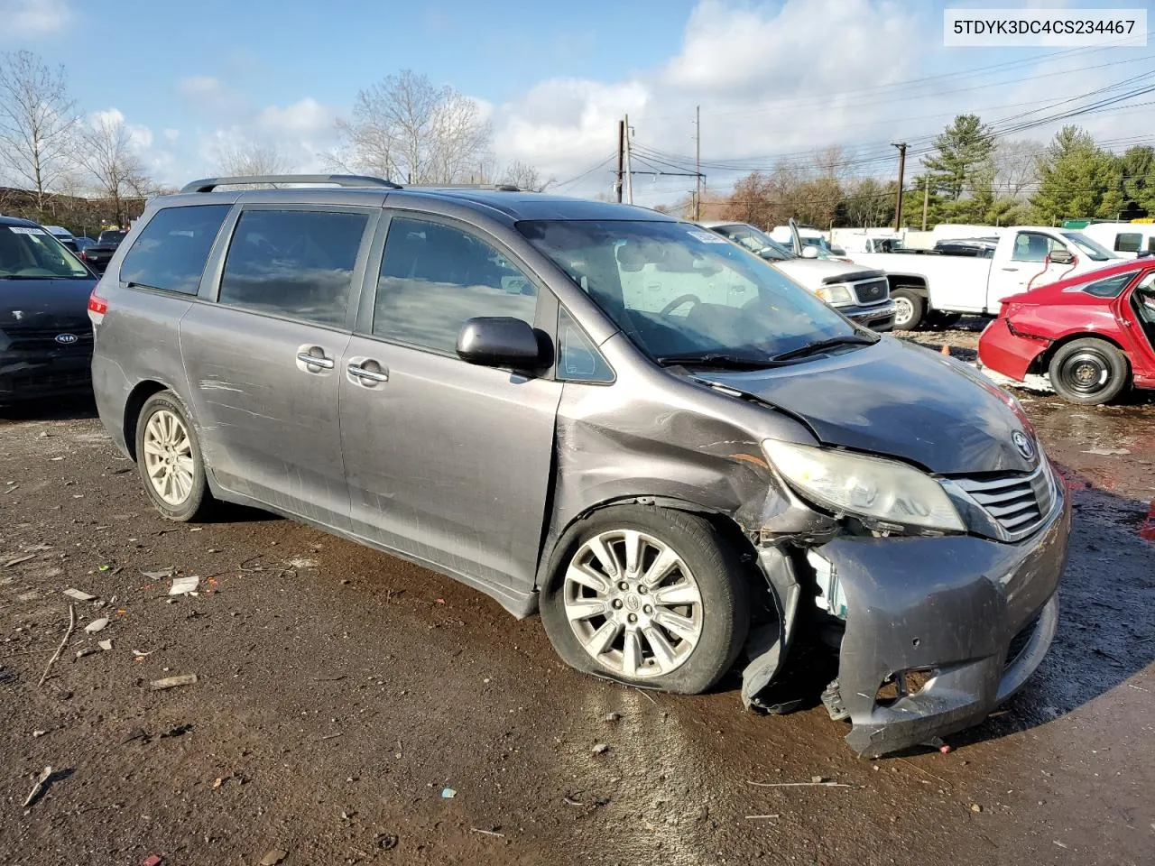 2012 Toyota Sienna Xle VIN: 5TDYK3DC4CS234467 Lot: 79632944