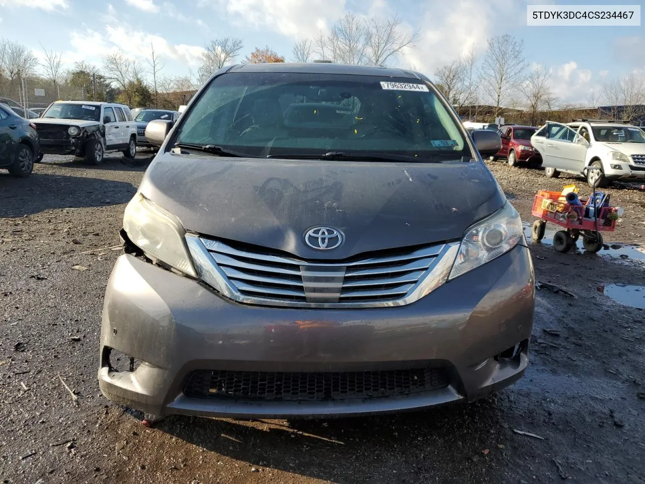 2012 Toyota Sienna Xle VIN: 5TDYK3DC4CS234467 Lot: 79632944