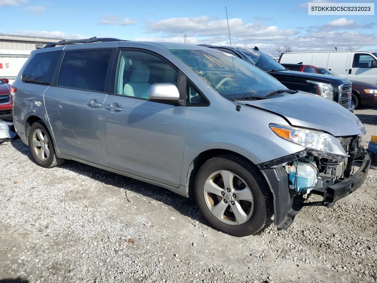 2012 Toyota Sienna Le VIN: 5TDKK3DC5CS232023 Lot: 79825964