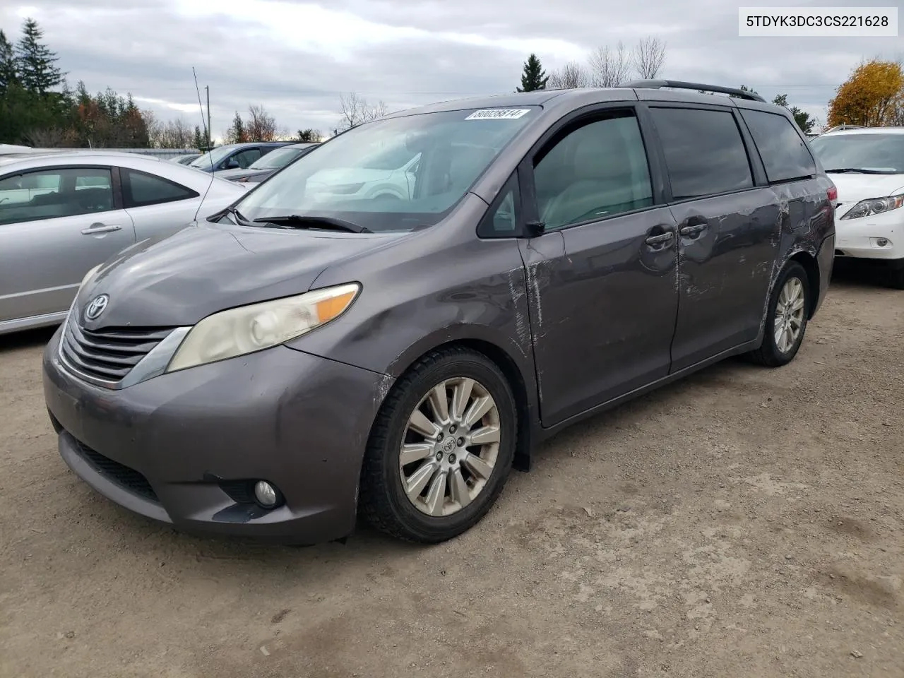 2012 Toyota Sienna Xle VIN: 5TDYK3DC3CS221628 Lot: 80028814