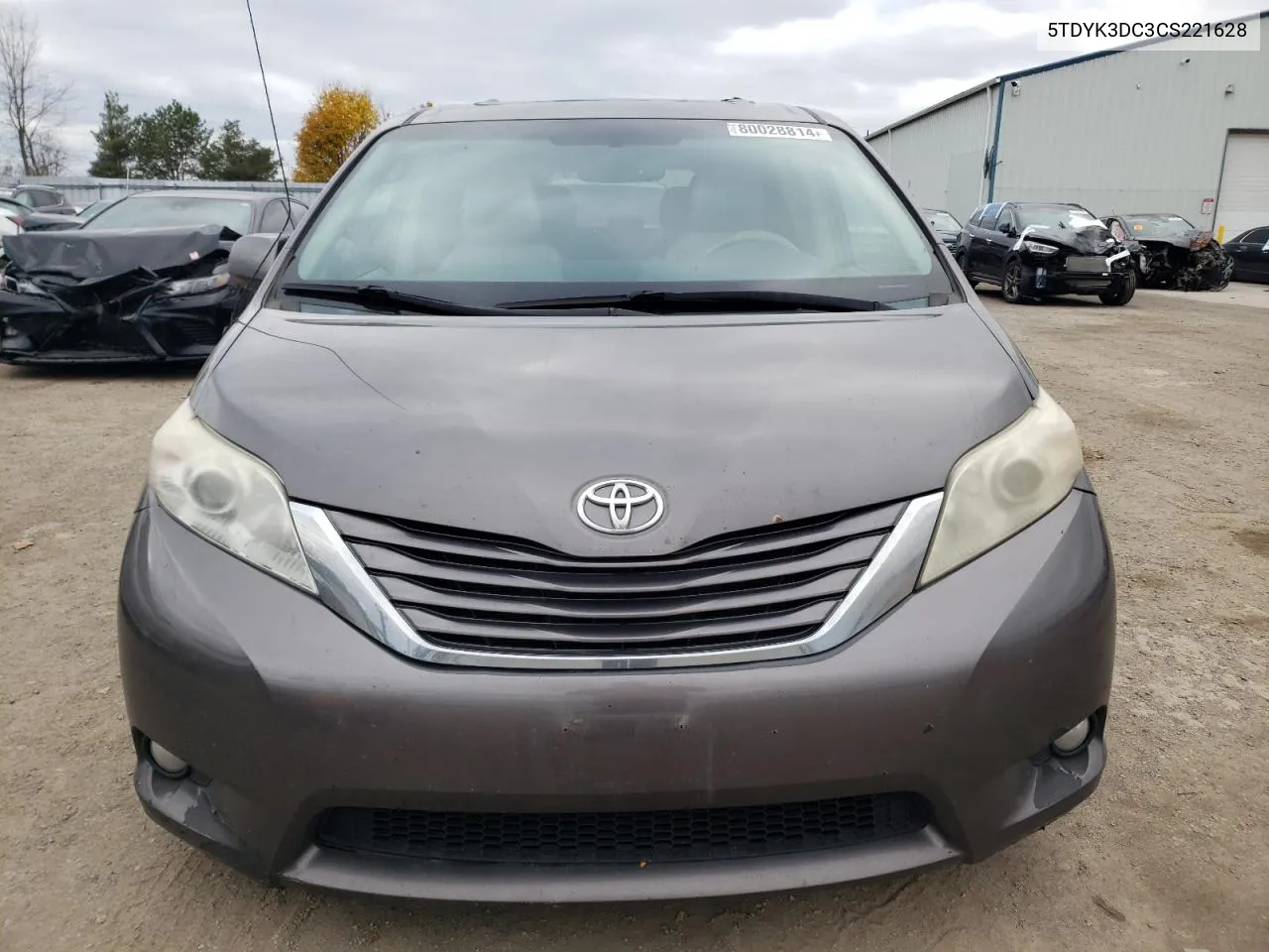 2012 Toyota Sienna Xle VIN: 5TDYK3DC3CS221628 Lot: 80028814