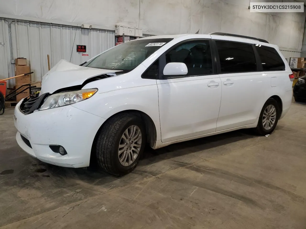 2012 Toyota Sienna Xle VIN: 5TDYK3DC1CS215908 Lot: 80283174