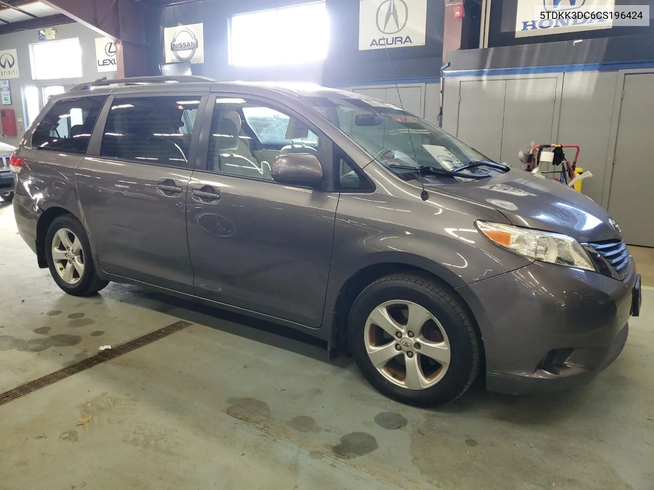 2012 Toyota Sienna Le VIN: 5TDKK3DC6CS196424 Lot: 80285814