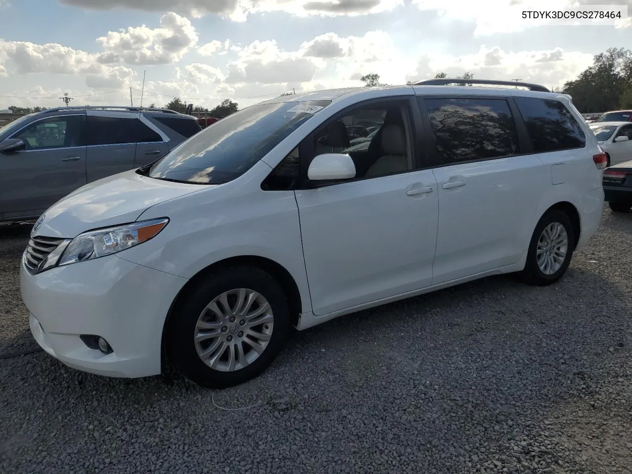 2012 Toyota Sienna Xle VIN: 5TDYK3DC9CS278464 Lot: 80344584