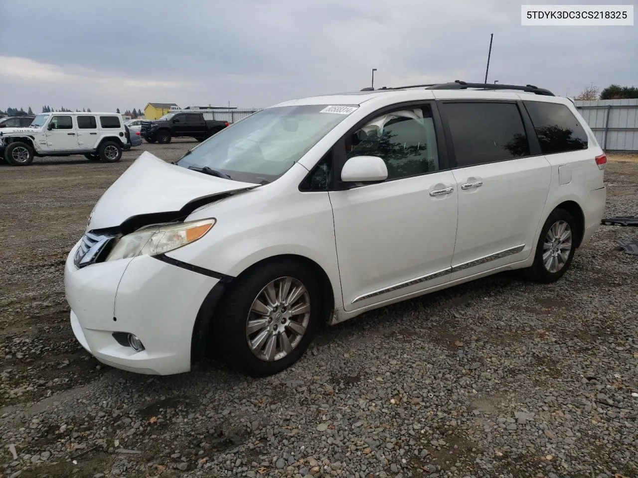 2012 Toyota Sienna Xle VIN: 5TDYK3DC3CS218325 Lot: 80588314