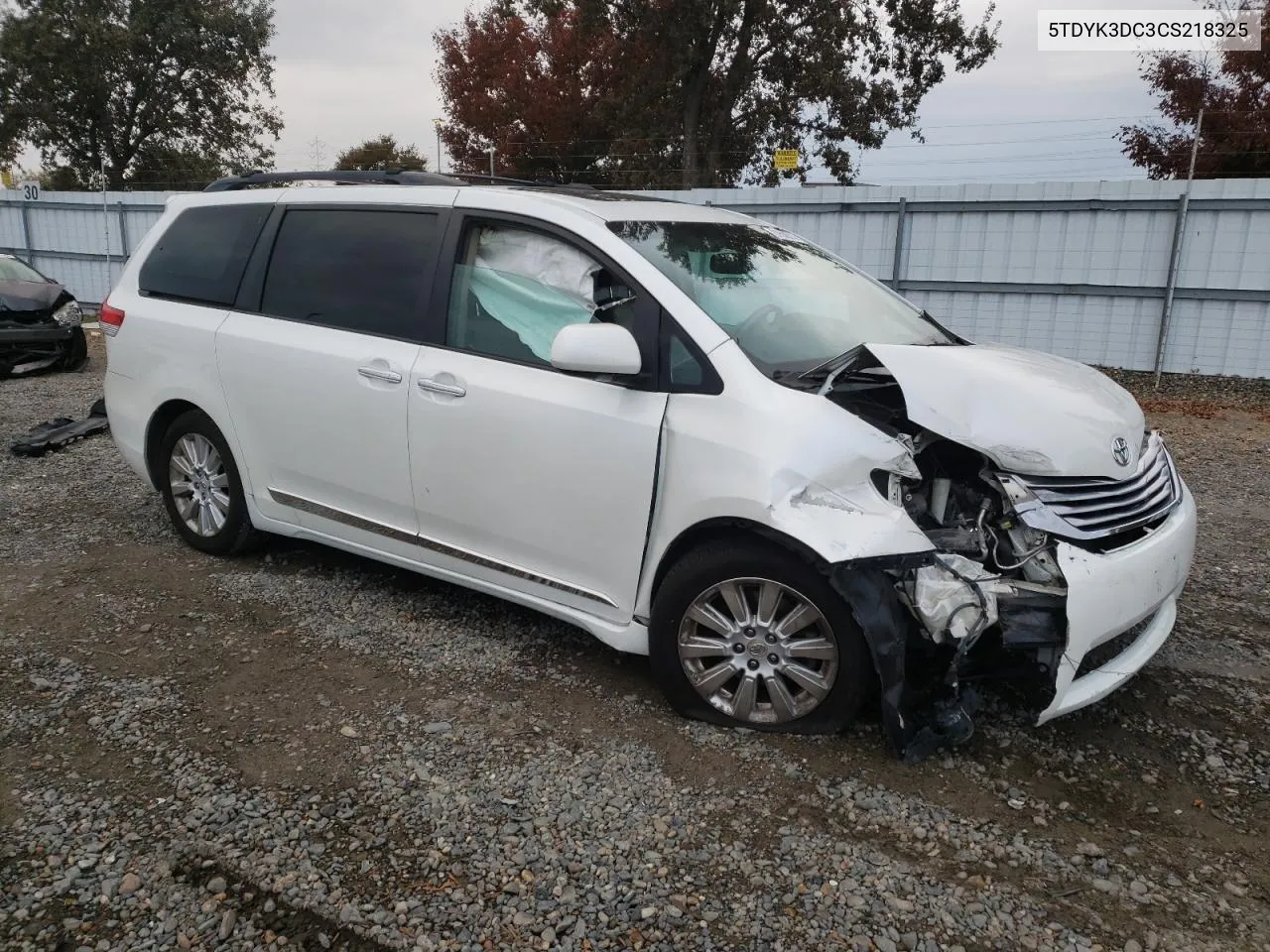 2012 Toyota Sienna Xle VIN: 5TDYK3DC3CS218325 Lot: 80588314