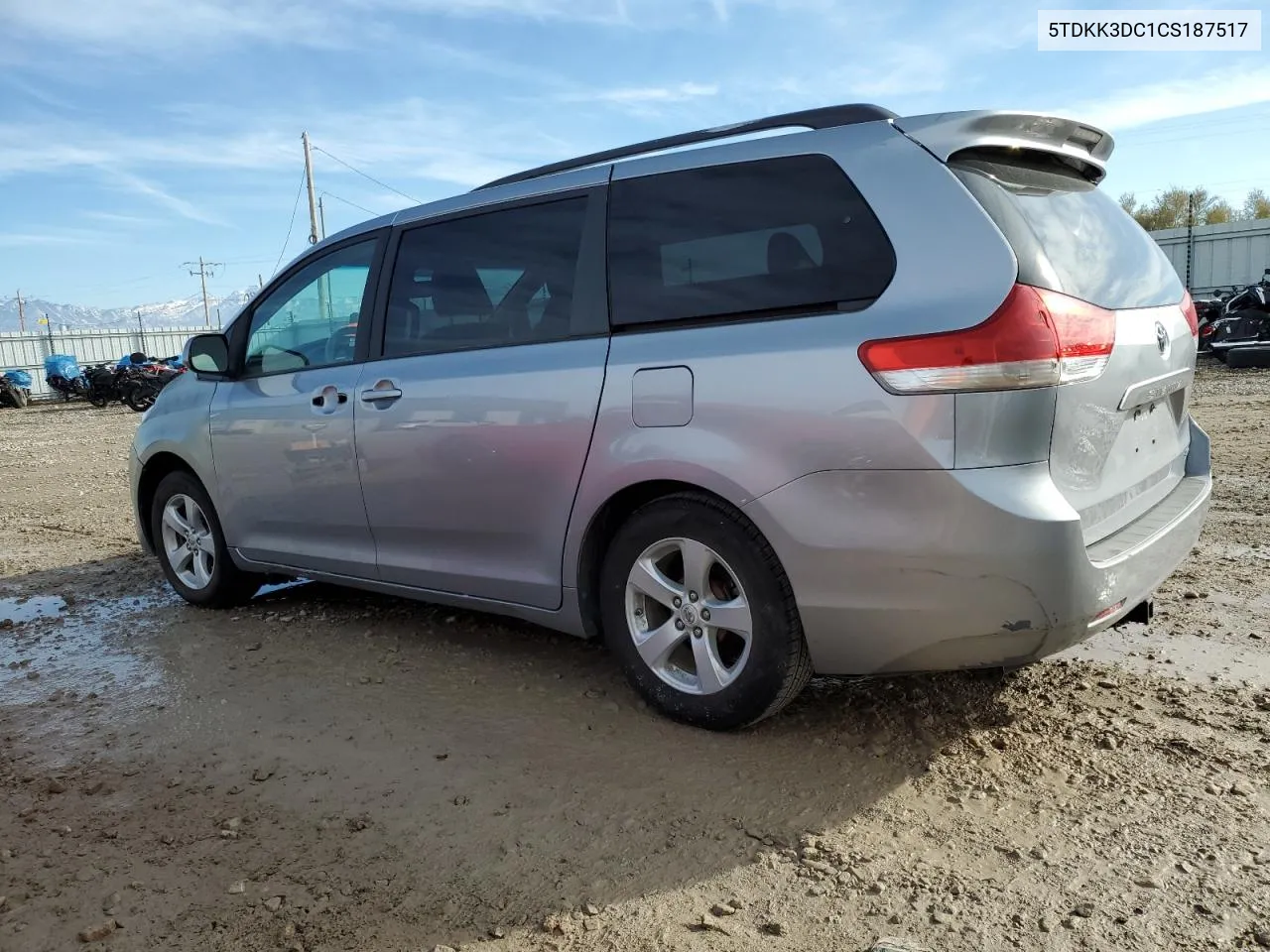 2012 Toyota Sienna Le VIN: 5TDKK3DC1CS187517 Lot: 80699794