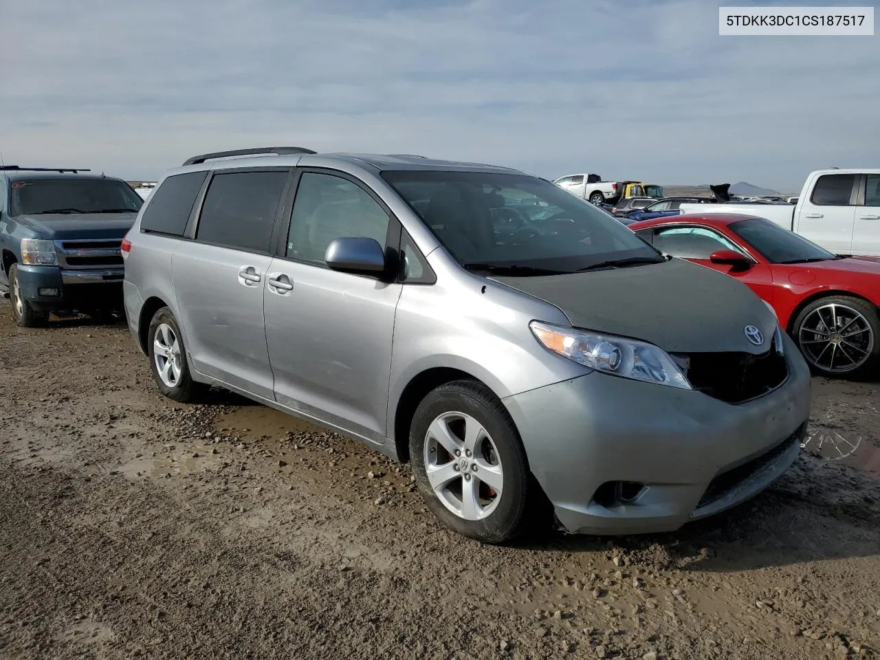 2012 Toyota Sienna Le VIN: 5TDKK3DC1CS187517 Lot: 80699794