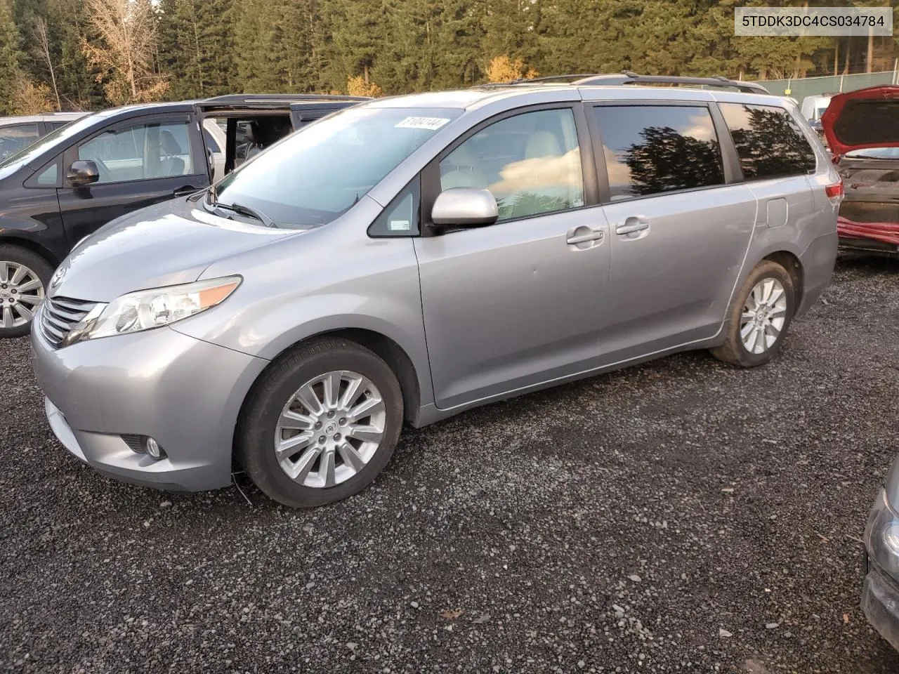 2012 Toyota Sienna Xle VIN: 5TDDK3DC4CS034784 Lot: 81004144