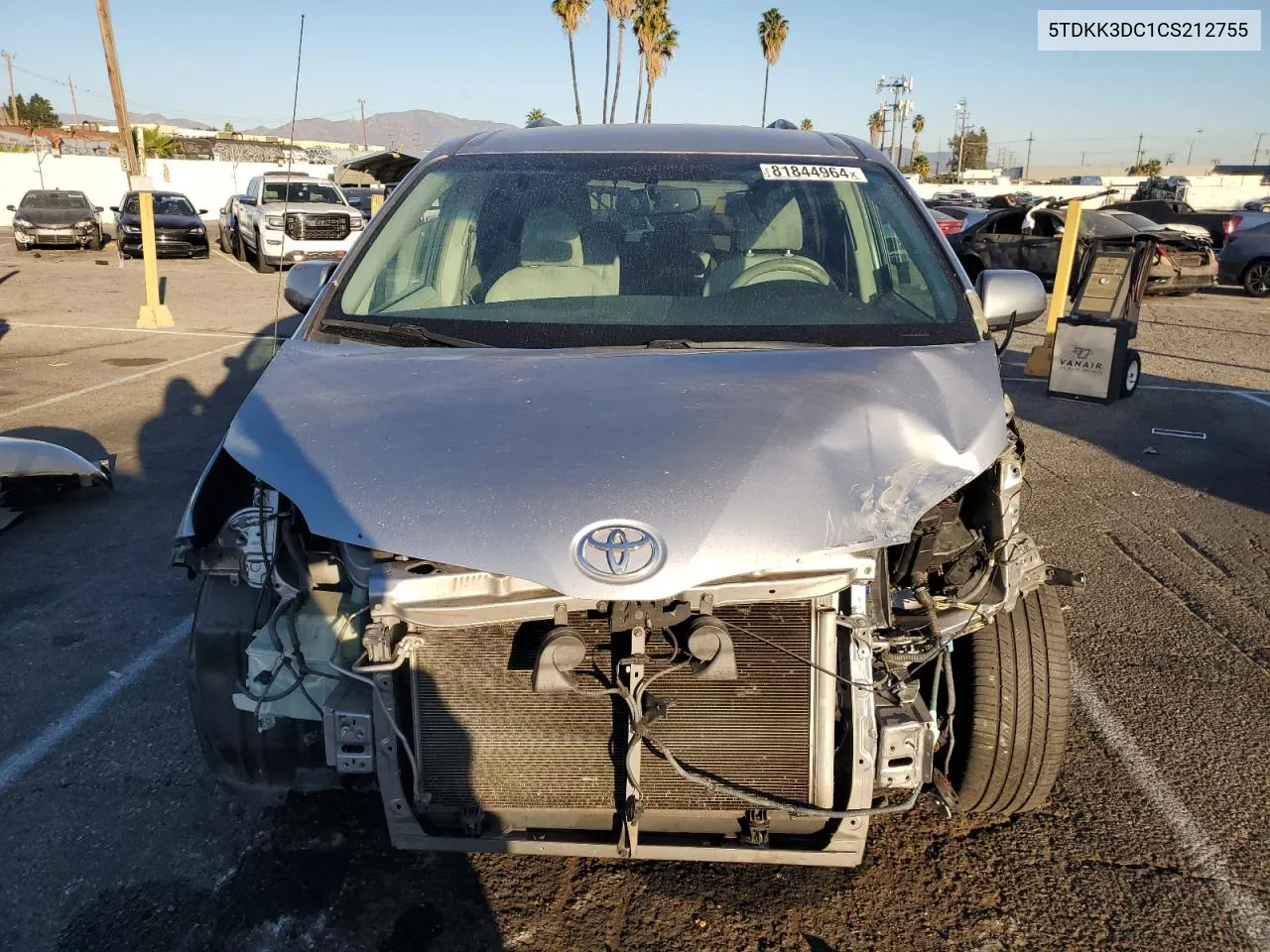 2012 Toyota Sienna Le VIN: 5TDKK3DC1CS212755 Lot: 81844964