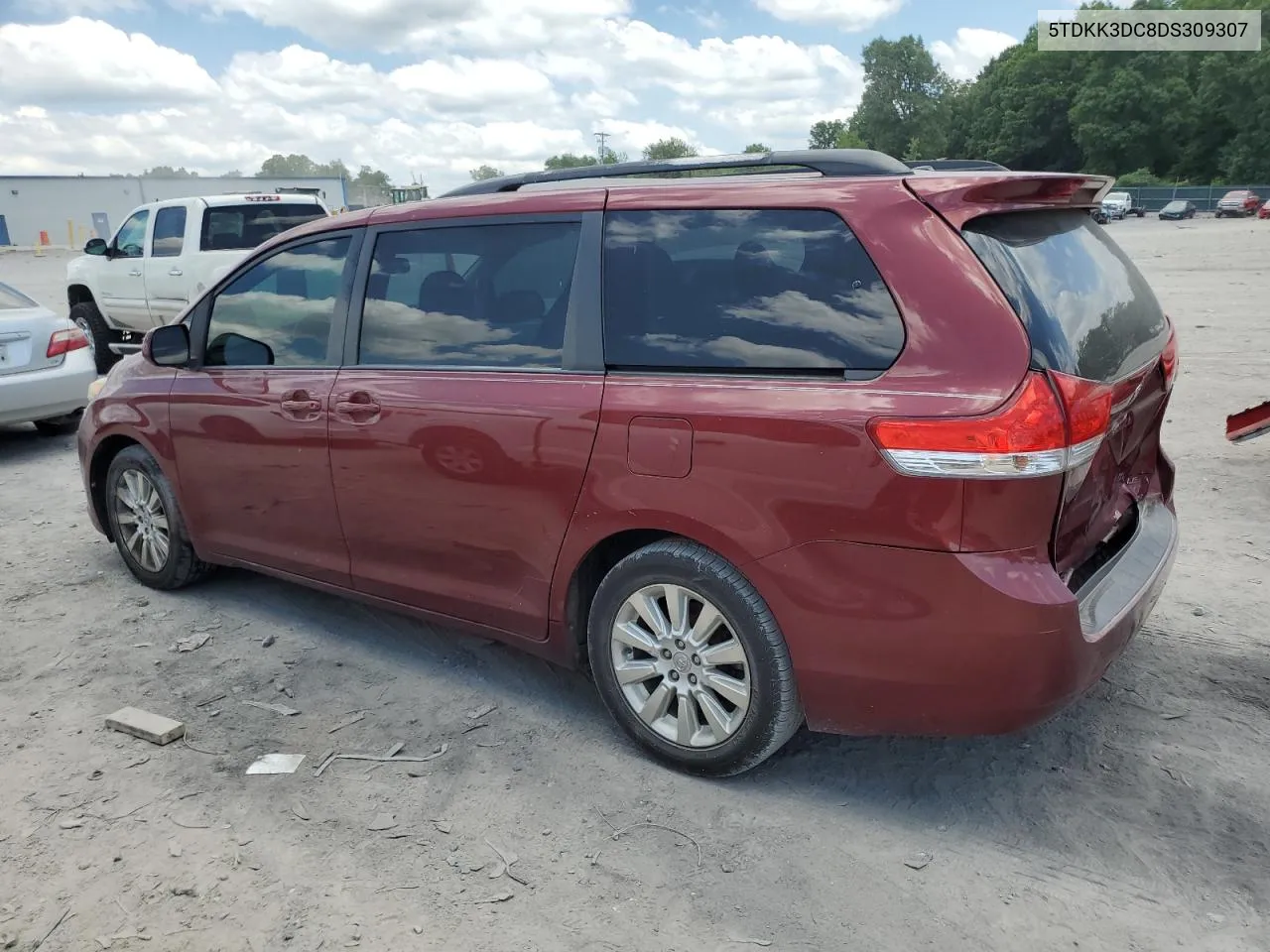 2013 Toyota Sienna Le VIN: 5TDKK3DC8DS309307 Lot: 60106604