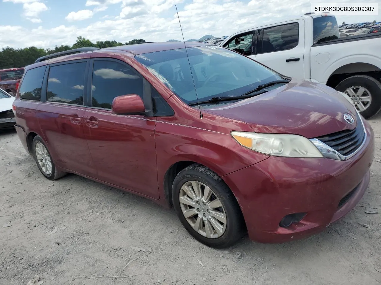 2013 Toyota Sienna Le VIN: 5TDKK3DC8DS309307 Lot: 60106604