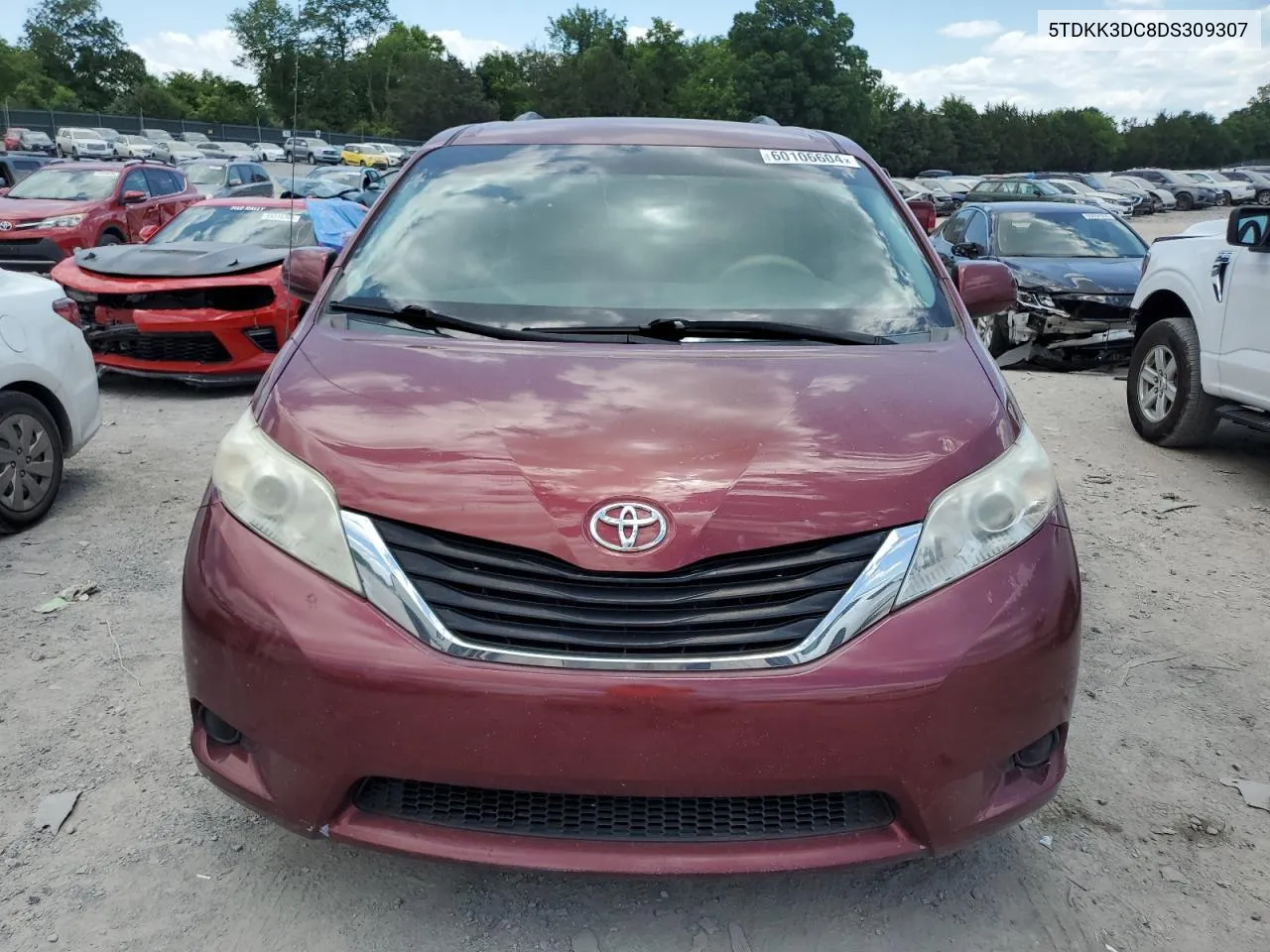 2013 Toyota Sienna Le VIN: 5TDKK3DC8DS309307 Lot: 60106604