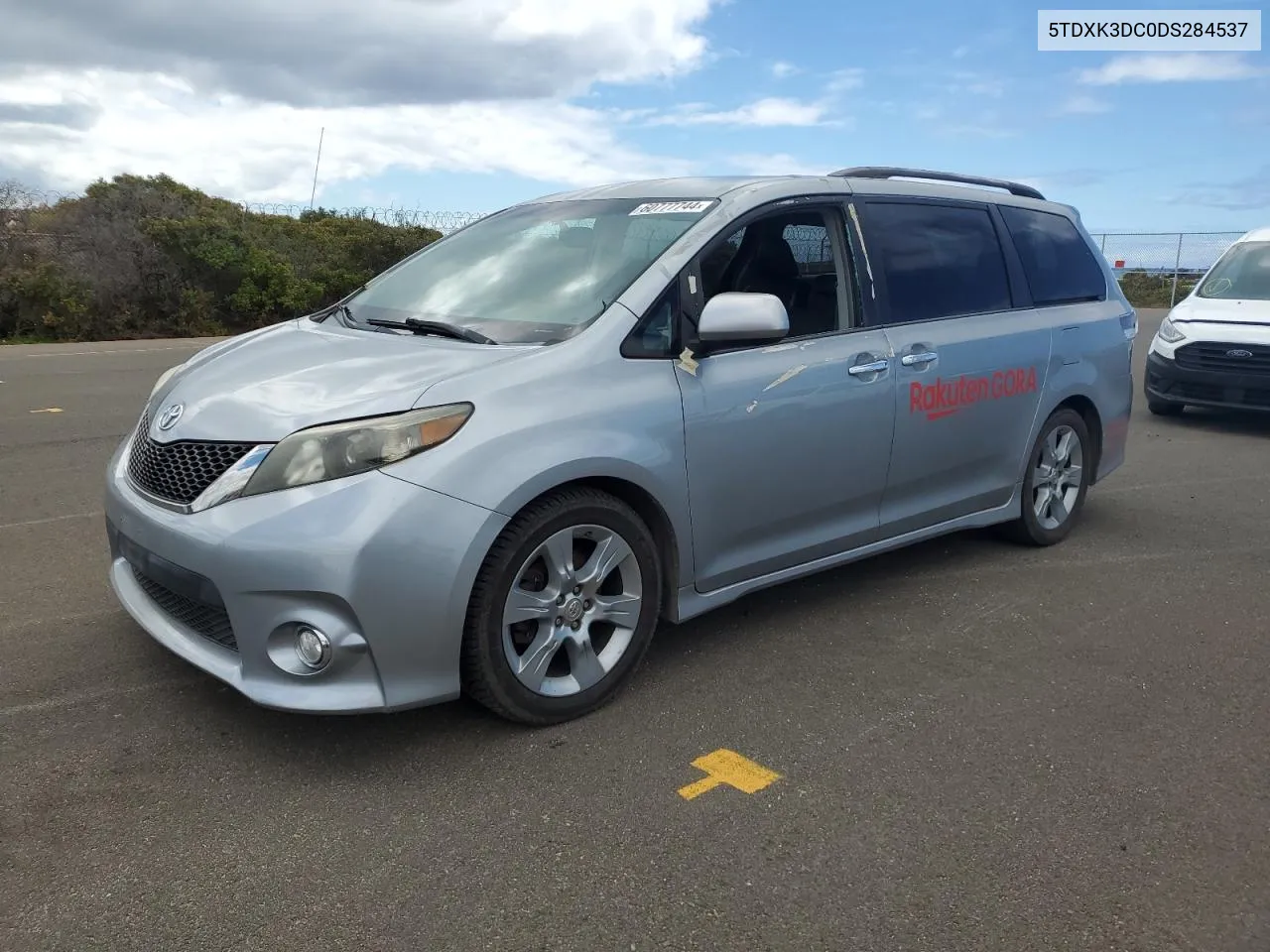 2013 Toyota Sienna Sport VIN: 5TDXK3DC0DS284537 Lot: 60777744