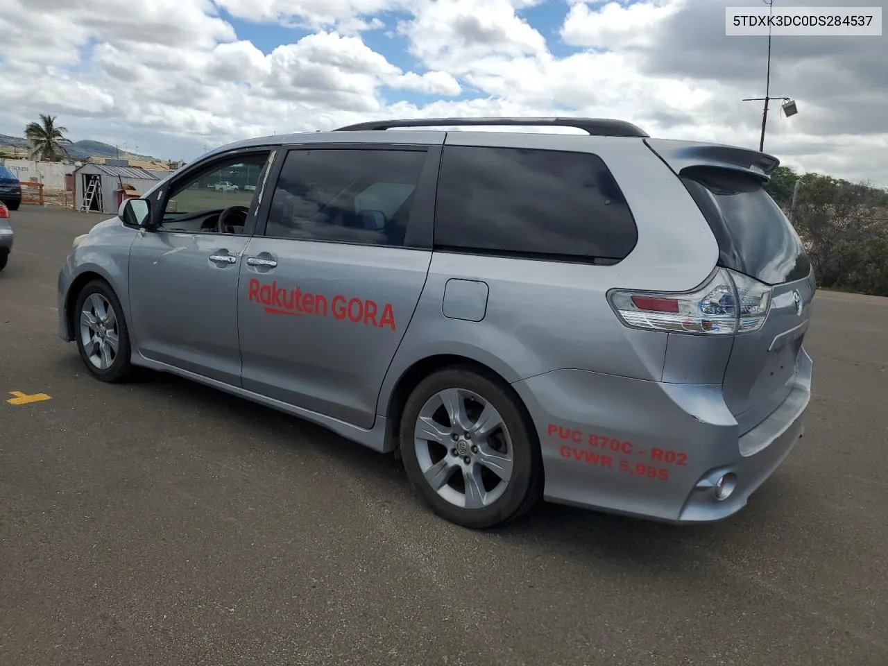 2013 Toyota Sienna Sport VIN: 5TDXK3DC0DS284537 Lot: 60777744