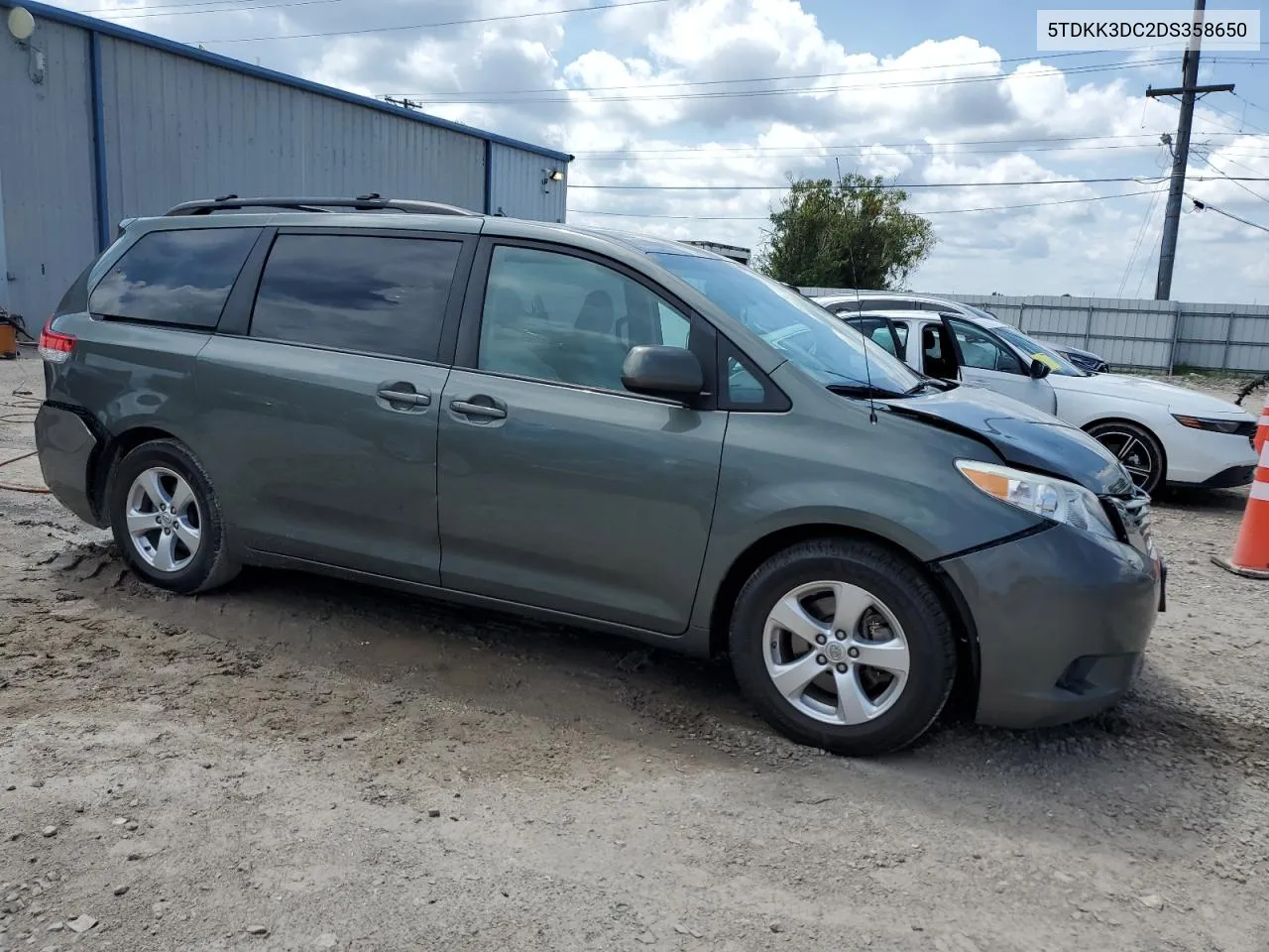 2013 Toyota Sienna Le VIN: 5TDKK3DC2DS358650 Lot: 68226374