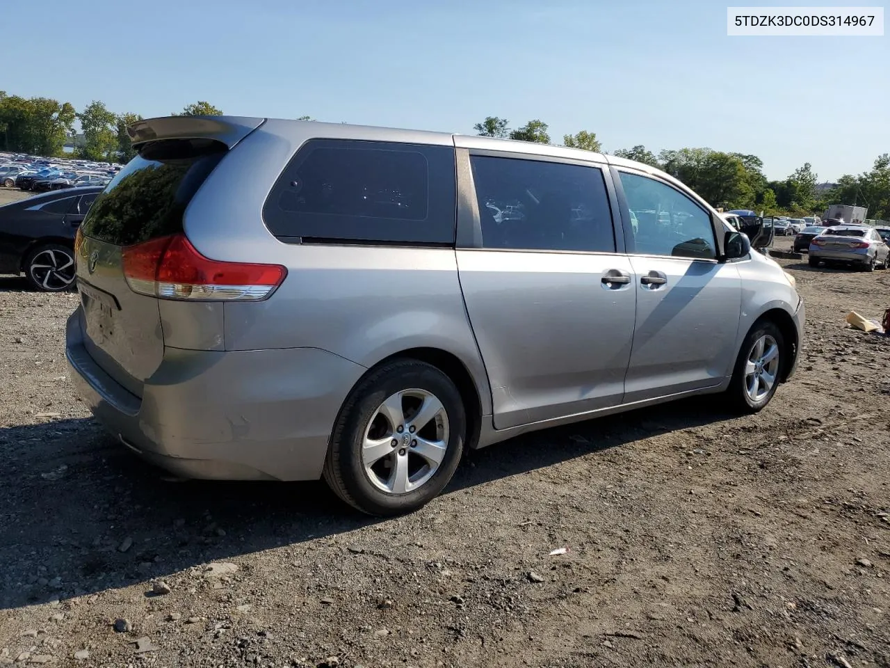 2013 Toyota Sienna VIN: 5TDZK3DC0DS314967 Lot: 68990944