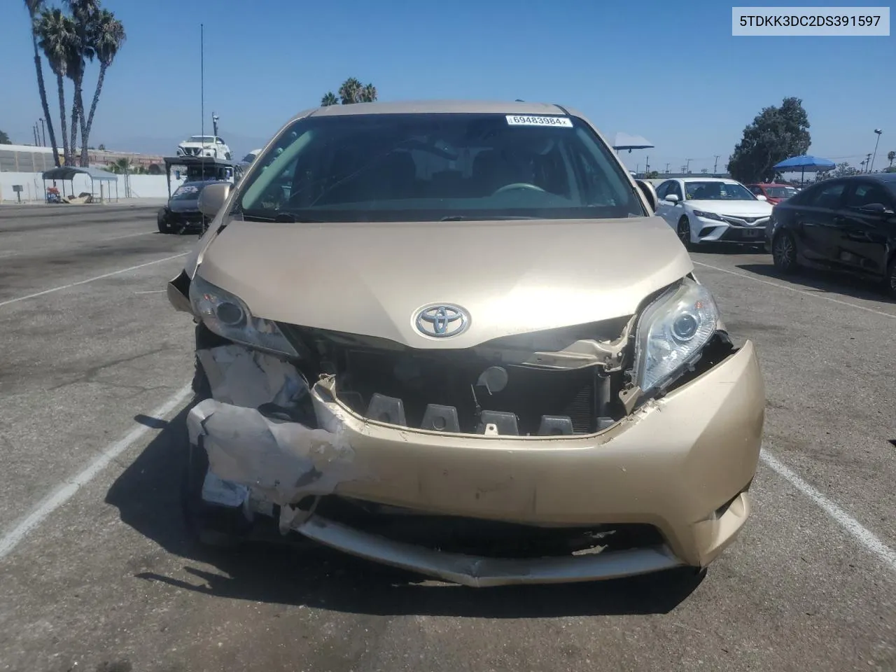 2013 Toyota Sienna Le VIN: 5TDKK3DC2DS391597 Lot: 69483984