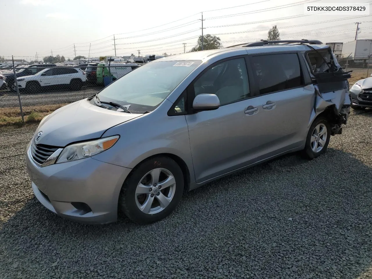 2013 Toyota Sienna Le VIN: 5TDKK3DC4DS378429 Lot: 69875674