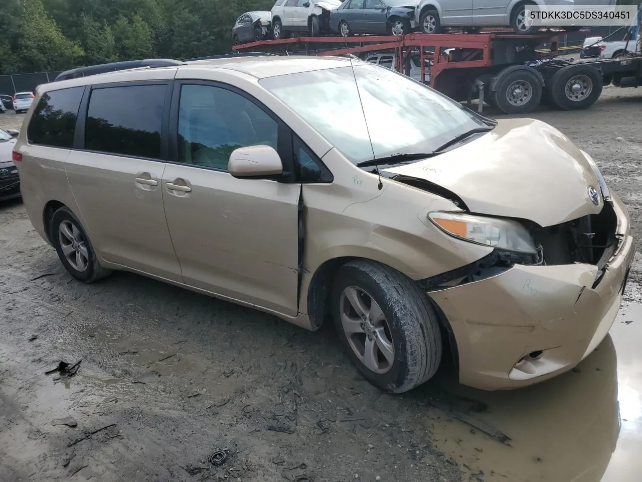 2013 Toyota Sienna Le VIN: 5TDKK3DC5DS340451 Lot: 70665744