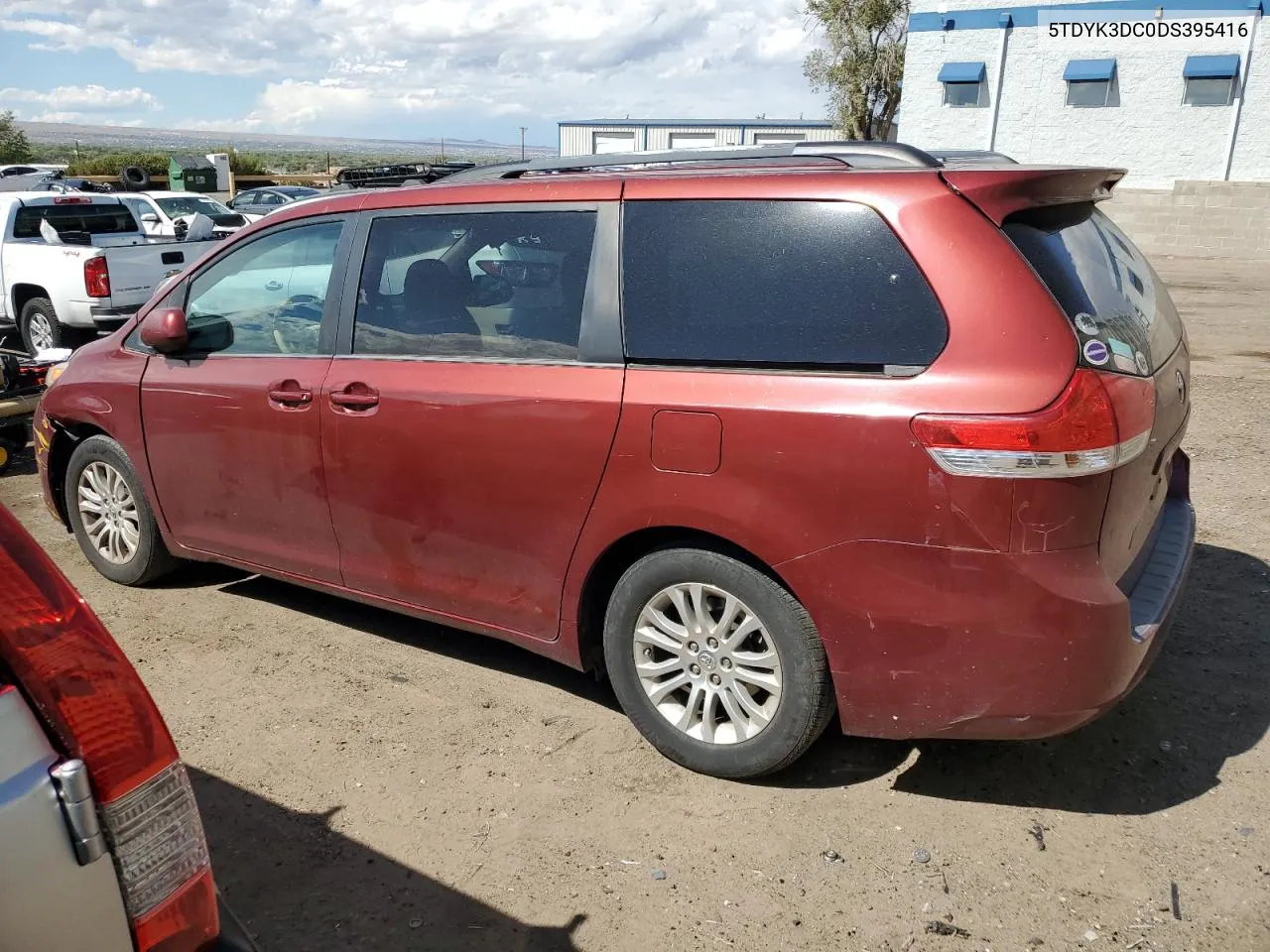 2013 Toyota Sienna Xle VIN: 5TDYK3DC0DS395416 Lot: 70682714