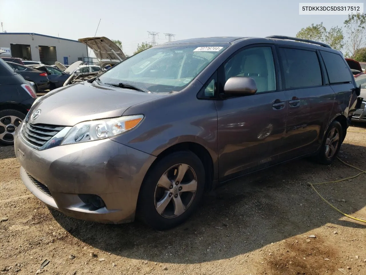 2013 Toyota Sienna Le VIN: 5TDKK3DC5DS317512 Lot: 70776744