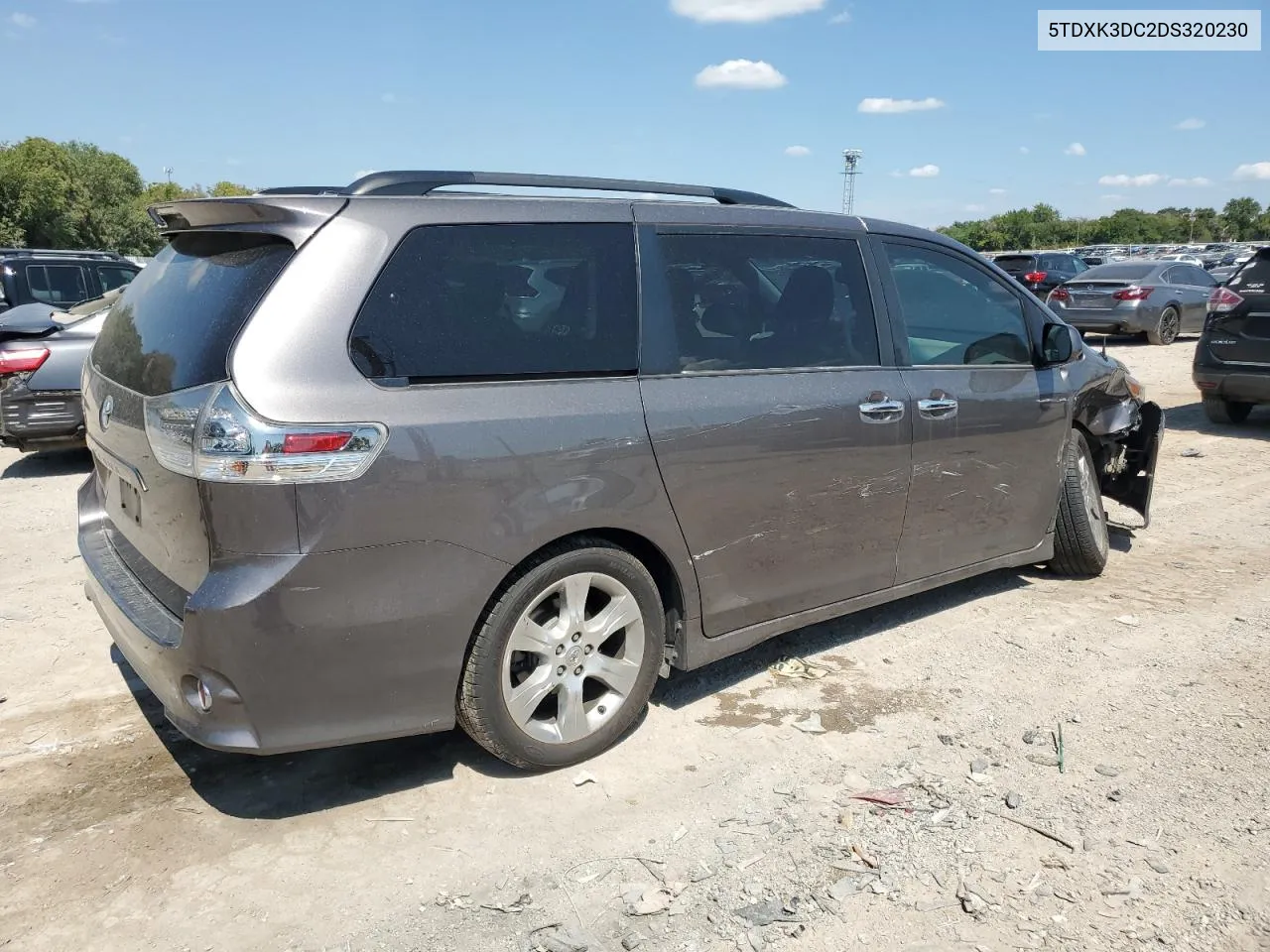 2013 Toyota Sienna Sport VIN: 5TDXK3DC2DS320230 Lot: 70959914