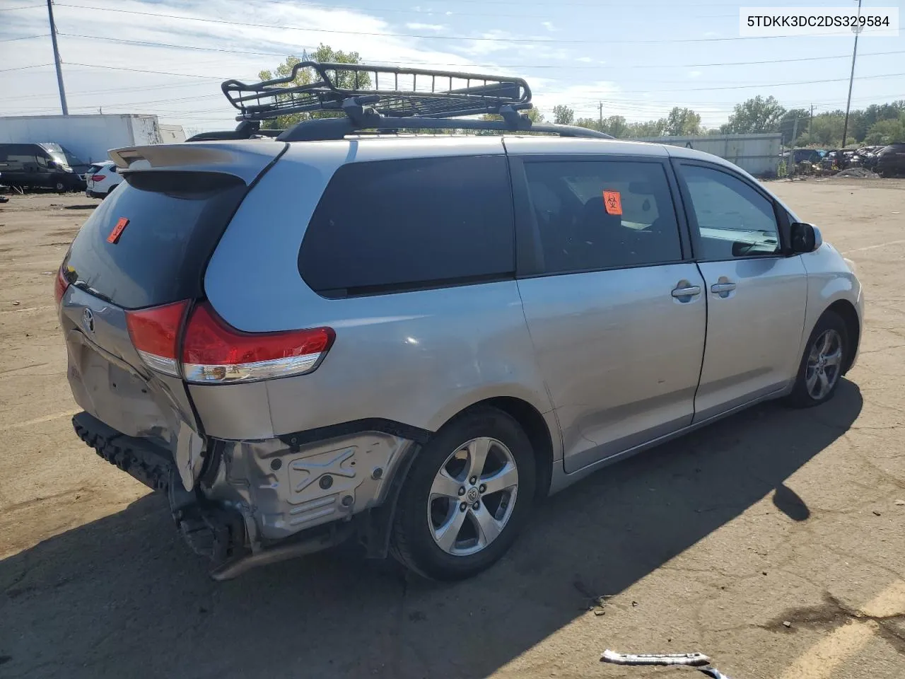 2013 Toyota Sienna Le VIN: 5TDKK3DC2DS329584 Lot: 71764734